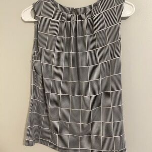 Calvin Klein Black and White Patterned Blouse